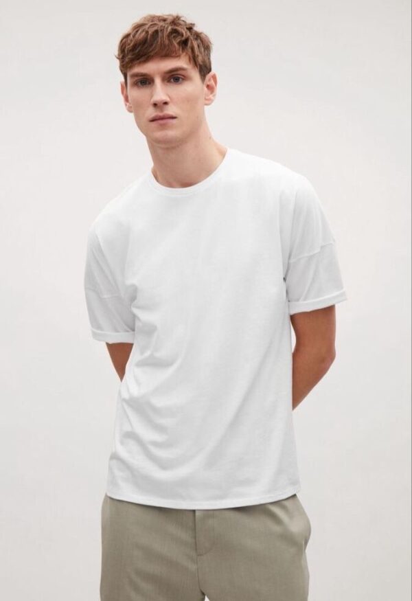 MOONTIME: Men’s Solid White T-Shirts
