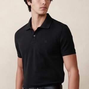 MOONTIME: Men's Polo Black T-Shirt