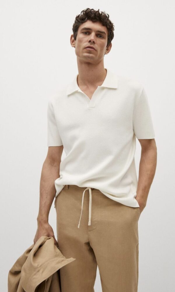 MOONTIME: Men’s Polo White T-Shirts